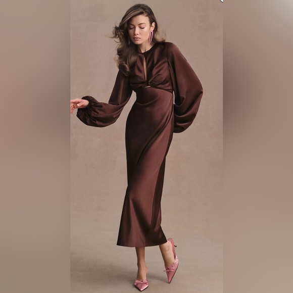 Significant Other Dresses & Skirts - Anthropologie Significant Other Demi Backless Long-Sleeve Column Gown